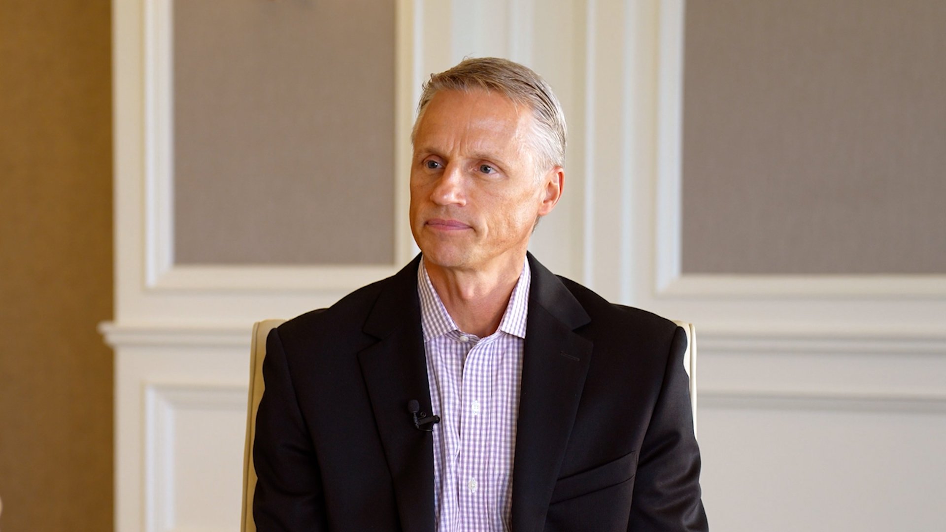 Wade Sheffer, Vice President of GM Energy, discussing EV home energy management and vehicle-to-home technology during an interview